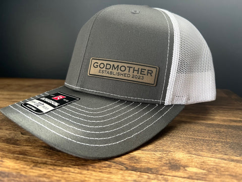 Godmother Hat | Custom Godmother Gift | Snapback Hat | Godmother | Godmother Baseball Cap | Trucker Hat | Gifts for Parents | Patch Hat