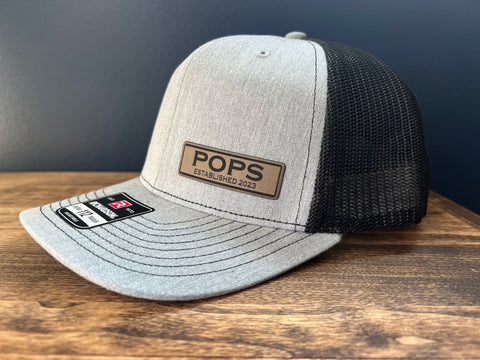 Personalized Pops Hat | Custom Pops Hat Gift | Snapback Hat | Pops Hat | Pops Baseball Cap | Trucker Hat | Gifts for Dad | Grandpa | Patch