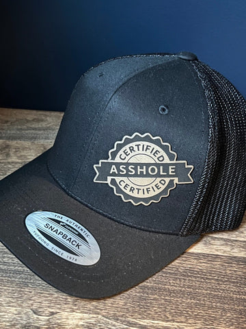 Certified Asshole Trucker Hat with Patch | Trendy Hat | Hat Trend | Funny Hat | Funny Hats For Men