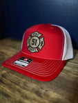 Custom Fire Department Hat | Leather Patch | Great Gift | Firefighter Hat | Cap | Volunteer | Made to Order | Fire Academy | Graduation Gift